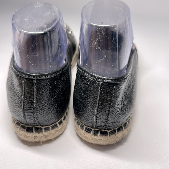 Brighton Jett Espadrilles Slip On Leather Shoes Black Flats Silver Studs size 8 - Picture 4 of 4